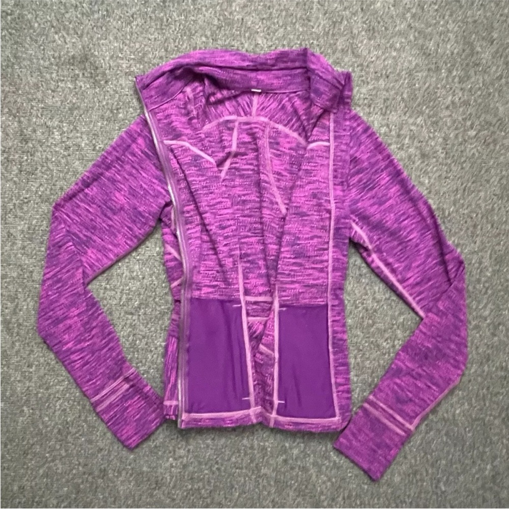 Lululemon Womens Jacket 8 Hustle In Your Bustle Zip Up Jacquars Space Dye Viole - Picture 4 of 11